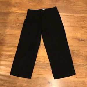 High Waisted, Wide Leg, Black Pants (100% cotton)